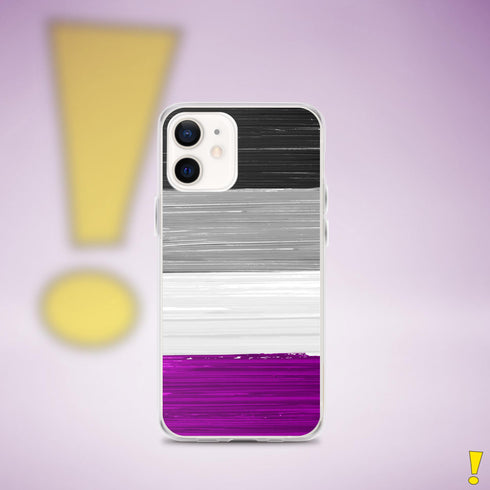 Asexual Pride Flag Paint Strokes Clear Case for iPhone®
